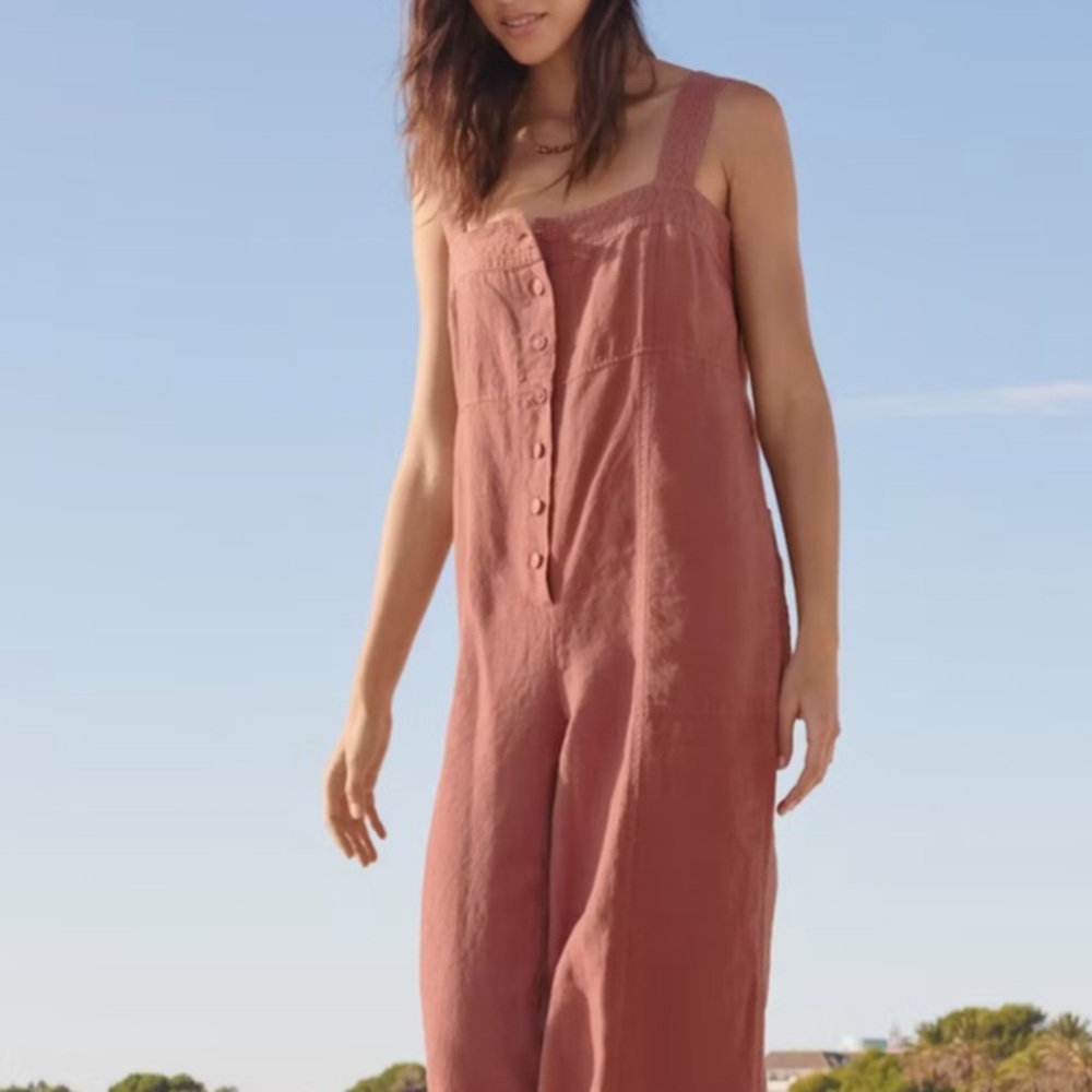 Wrap London linen jumpsuit, blue, 10 - Picture 5 of 12